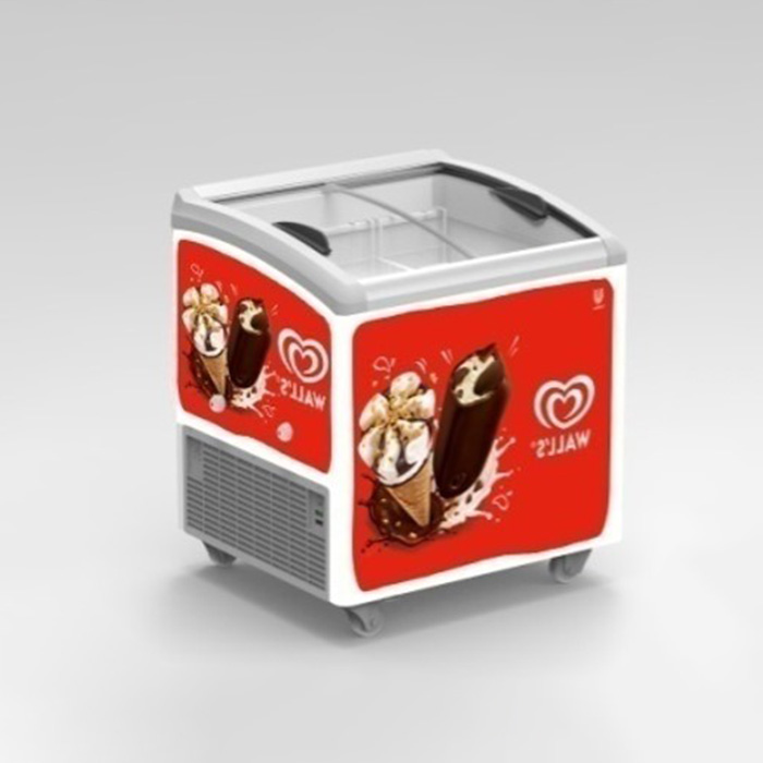 Supermarket Commercial Manual Defrost Island Display Freezer For Ice Cream Display